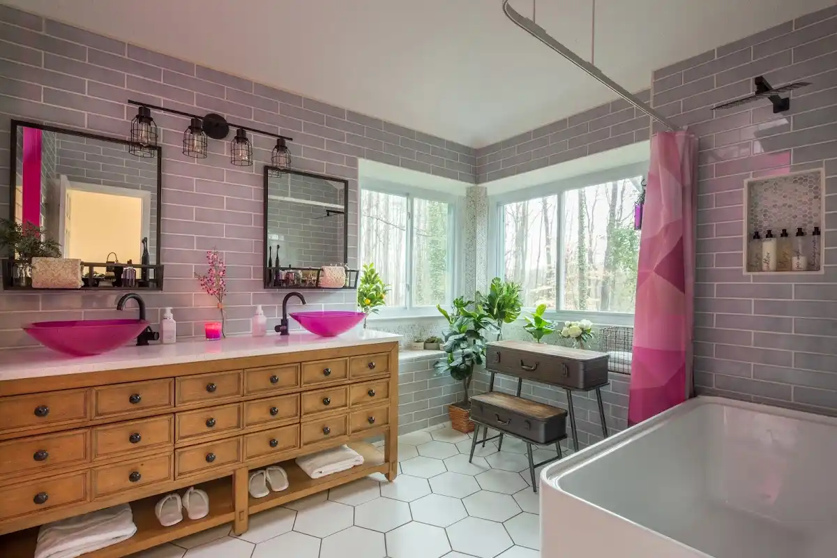 Bathroom renovation after water damage restoration in Triangle