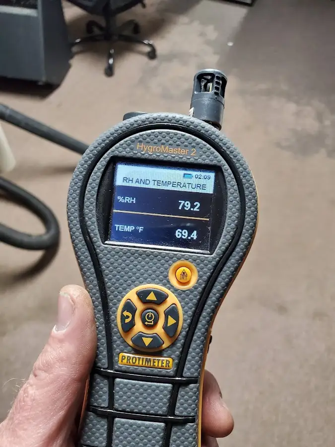 Moisture meter humidity assessment for Mold Remediation & Removal in Triangle