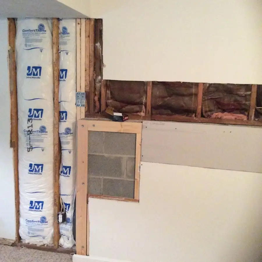 Wall insulation replacement during Contents Cleaning & Restoration in Triangle